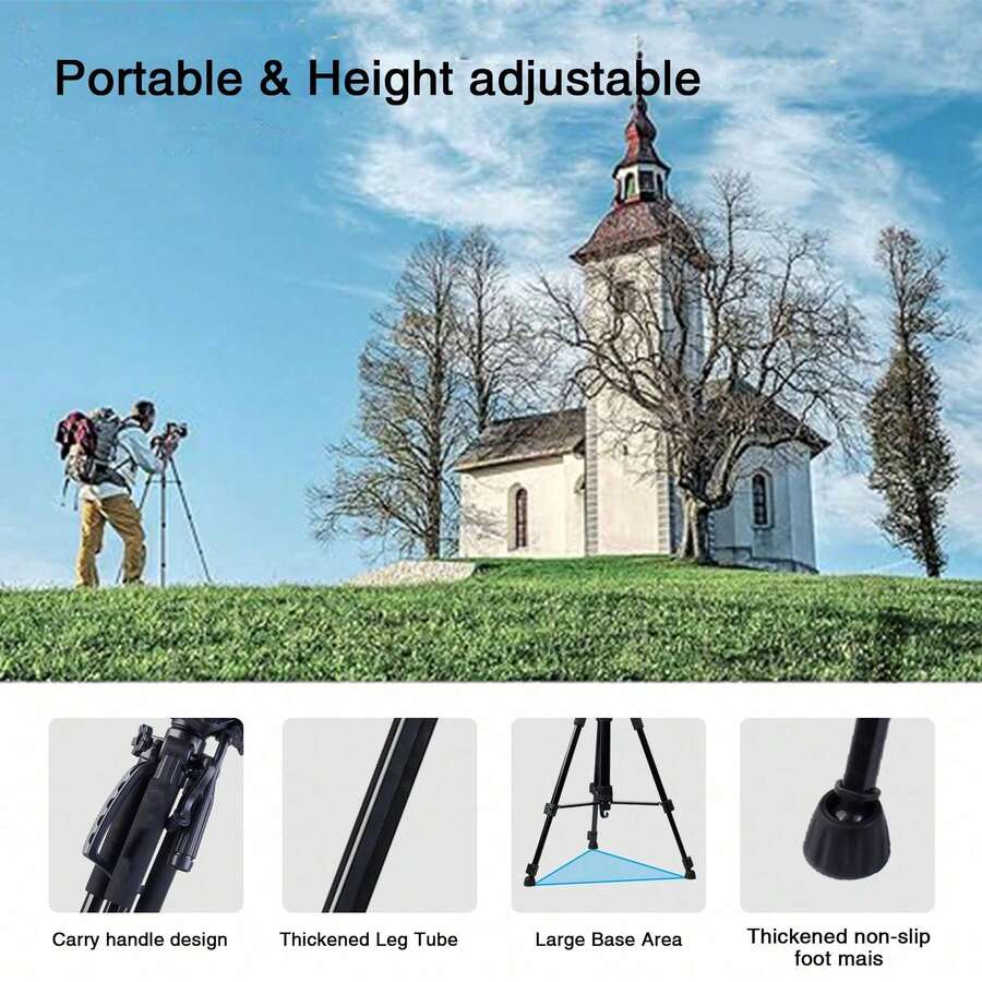 60 Inch Aluminum Camera Tripod - Phone Stand Aluminum reseña y precio