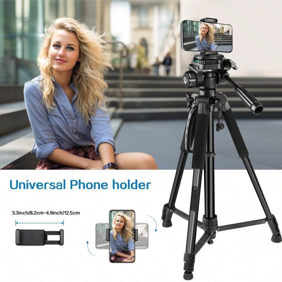 60 Inch Aluminum Camera Tripod - Phone Stand Aluminum reseña y precio