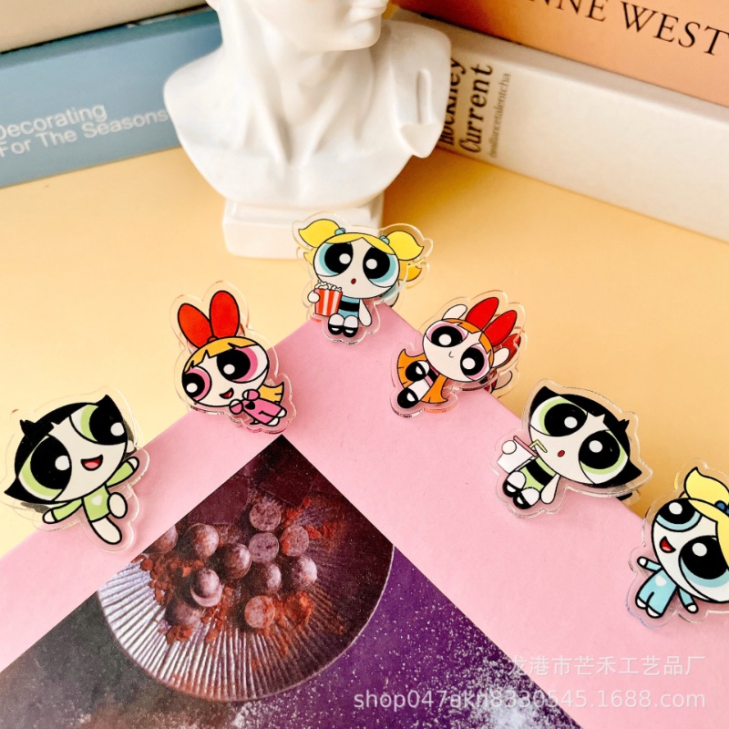 6PCS Kawaii The Powerpuffs Gir - Tech Office Accessories reseña y precio