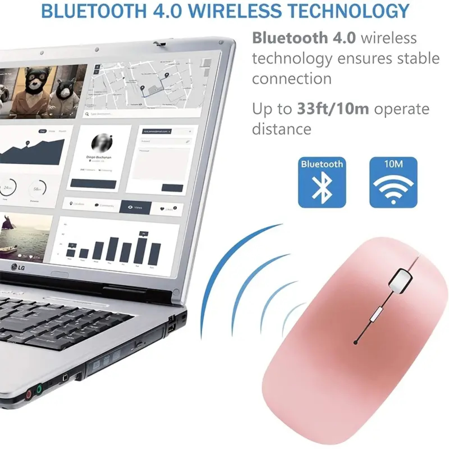 Mouse Wireless Chargign Comput - Mouse Charging Pad reseña y precio