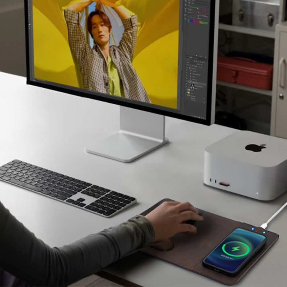 Mouse Pad with 15W Phone Wirel - Mouse Charging Pad reseña y precio