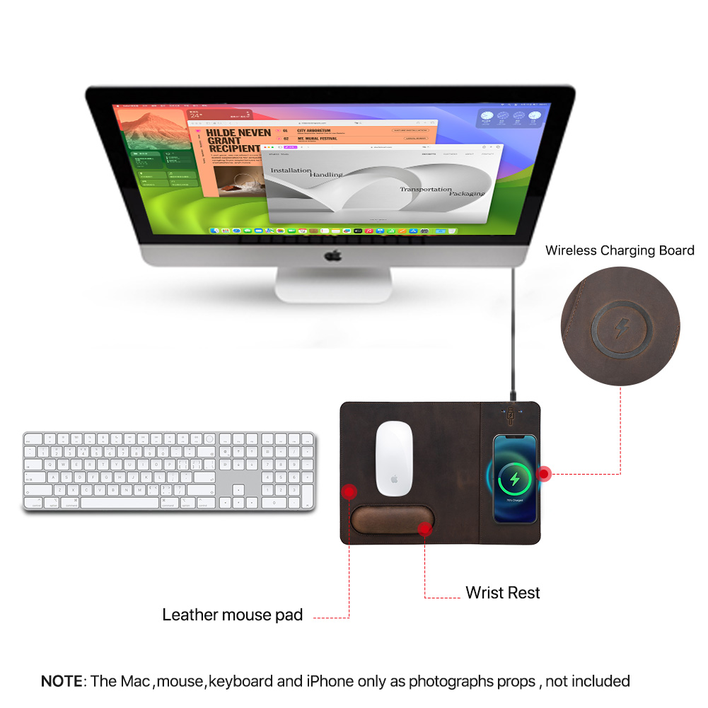 Mouse Pad with 15W Phone Wirel - Mouse Charging Pad reseña y precio