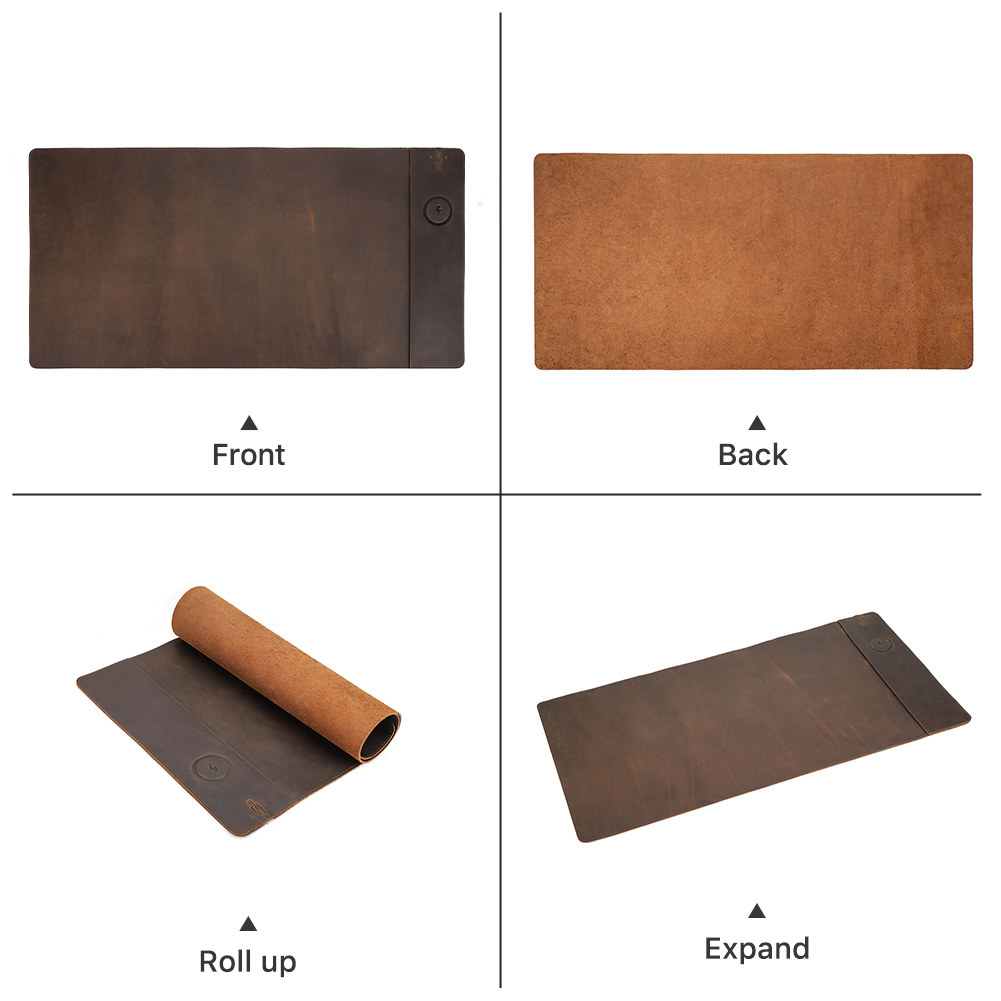 Genuine Leather Mouse Pad With - Mouse Charging Pad reseña y precio