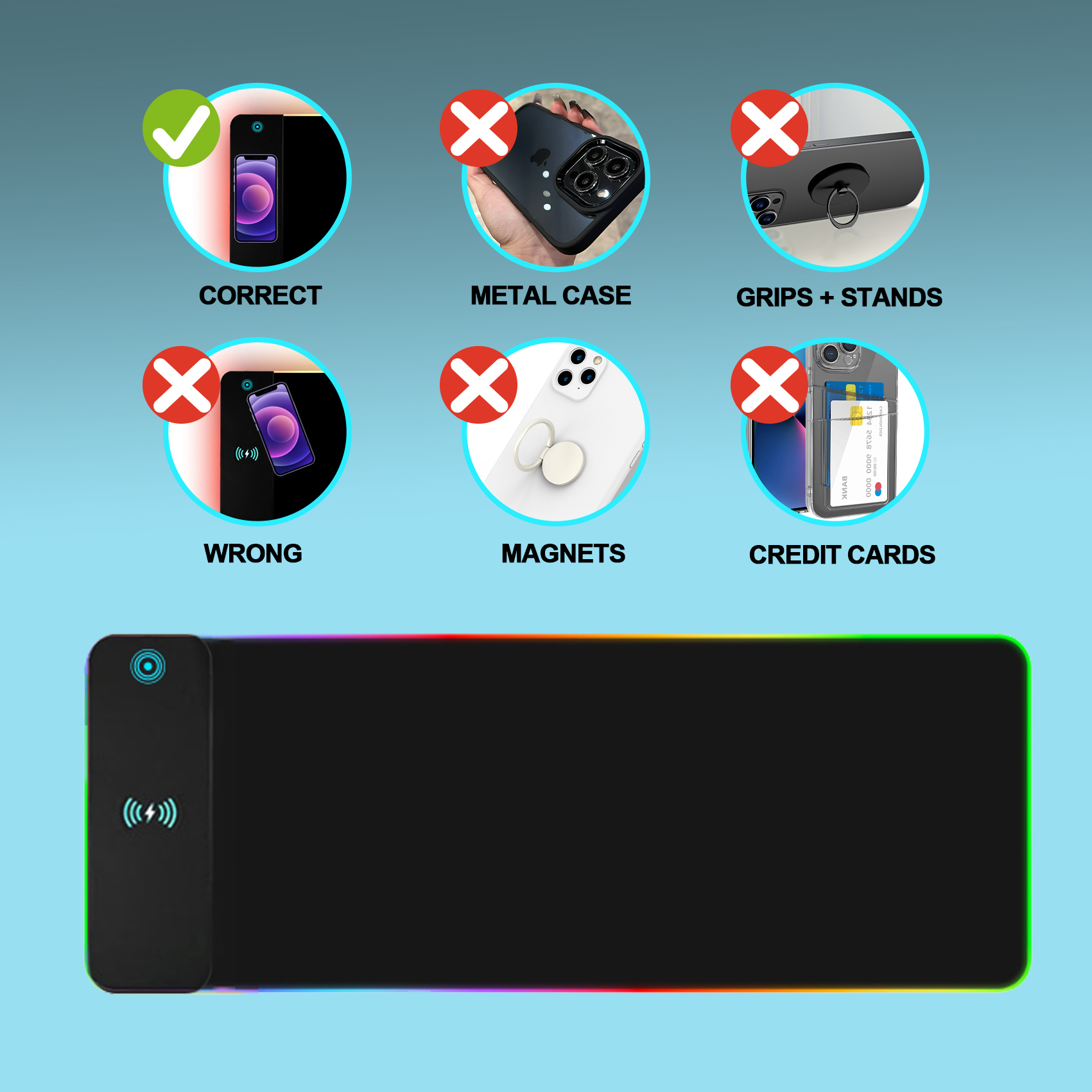 Wireless Charging RGB Gaming M - Mouse Charging Pad reseña y precio